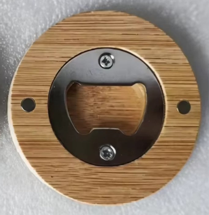 "KNOCK ON WOOD" Bottle Opener + Fridge Magnet